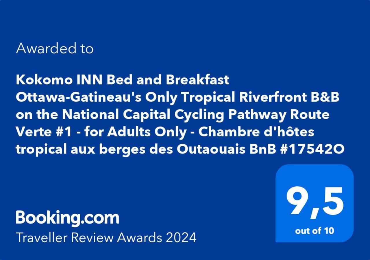 Kokomo INN Bed&Breakfast Ottawa-Gatineau's Only Tropical Riverfront B&B on the National Capital Cycling Pathway Route Verte #1 - for Adults Only - Chambre d'hôtes tropical aux berges des Outaouais BnB #17542O Exterior foto